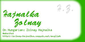 hajnalka zolnay business card